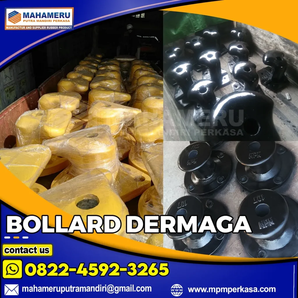 Bollard Dermaga merupakan salah satu bagian dari sistem tambat yang membantu menghubungkan kapal dengan struktur dermaga.