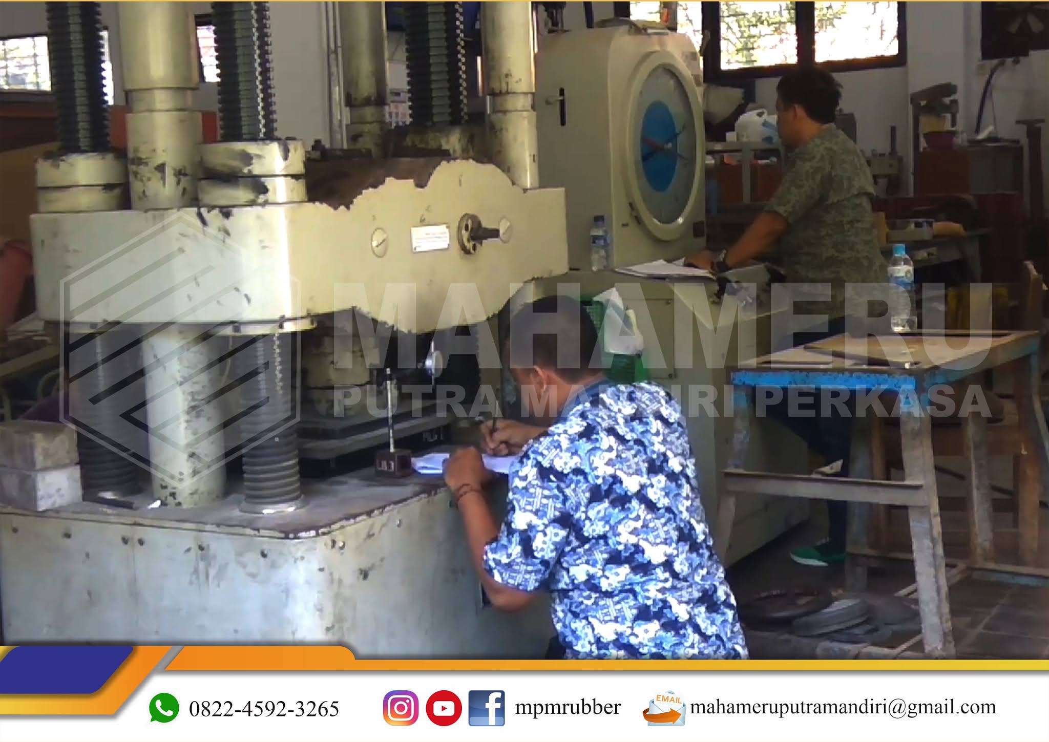 proses uji produk karet, pengujian karet, uji tarik karet, uji abrasi, MPM Perkasa