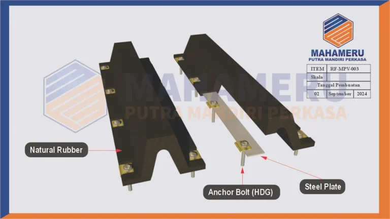 3D karet fender tipe v