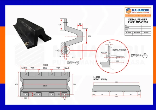 fender tipe v,karet fender v,rubber fender type v
