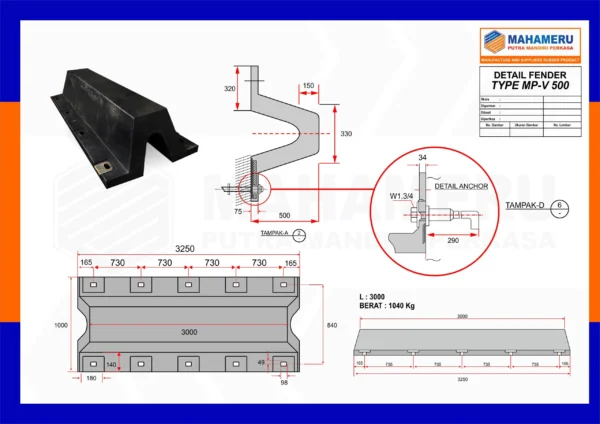 rubber fender type v, karet fender v, fender tipe v,